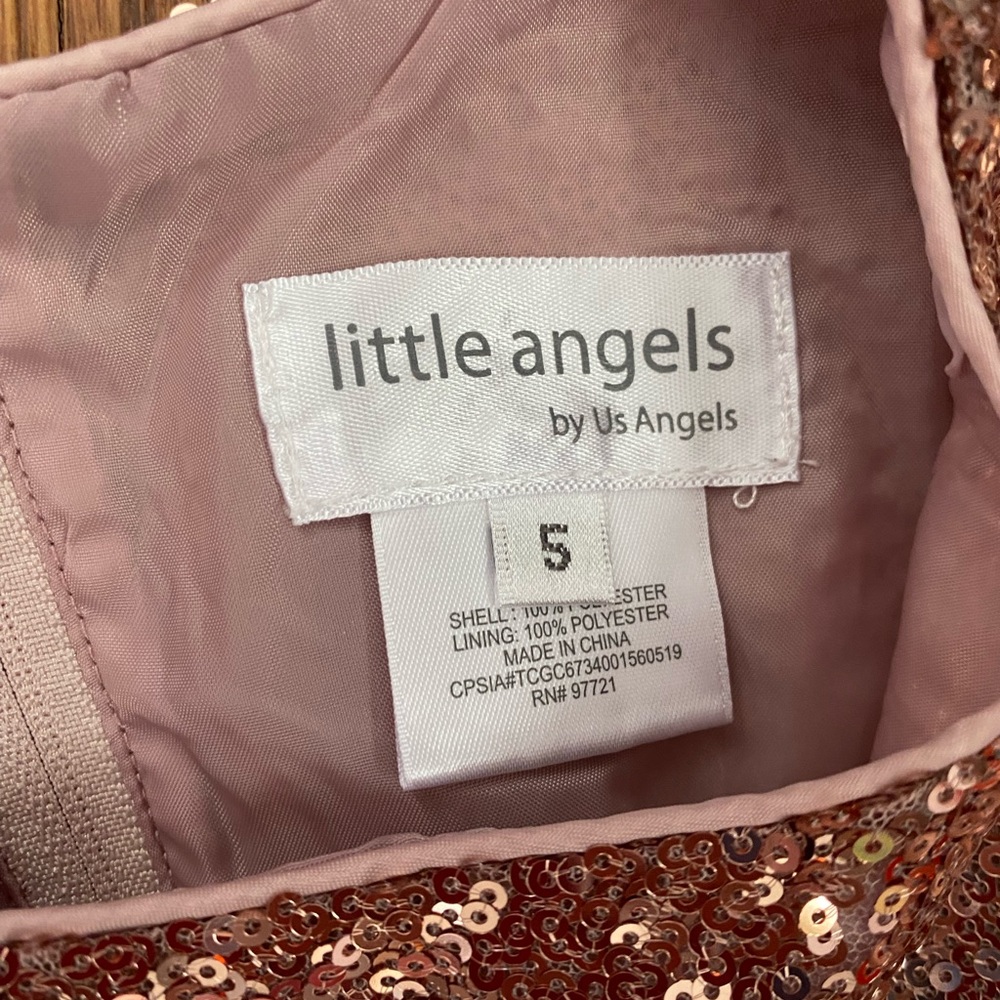 Pink Sequin Kids Dress